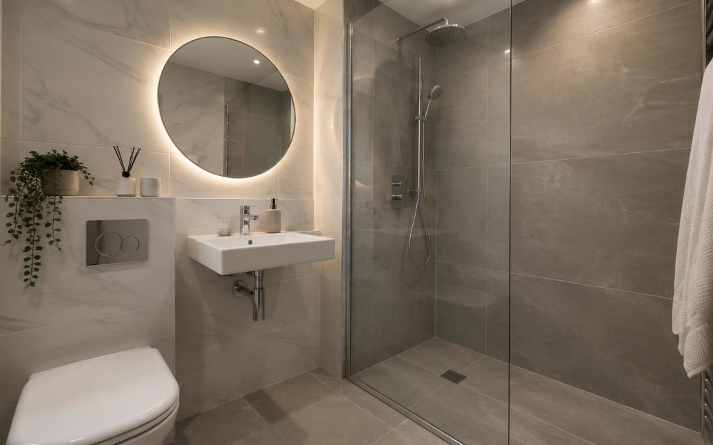 Bagno moderno appena ristrutturato